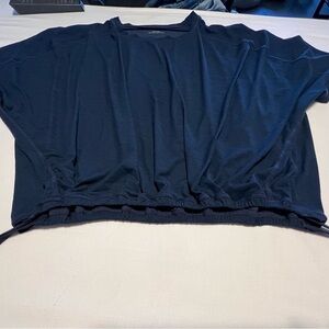 JoyLab Navy S/S Poly Exercise Top. Super loose fitting—great over jog bra.
